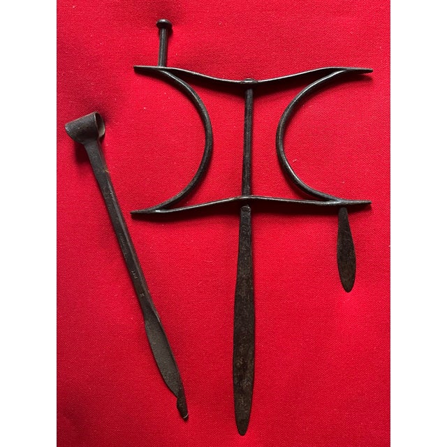 Antique 19th Century English Victorian Wrought Iron Garden Flower Bed Edging Tool For Sale - Image 13 of 16