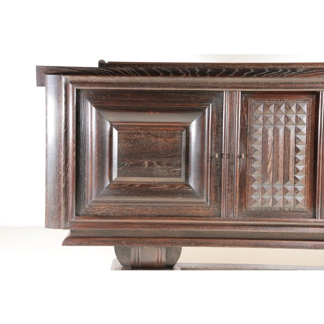 Art Deco Oak Sideboard in the style of Charles Dudouyt, France, 1930s For Sale - Image 11 of 16
