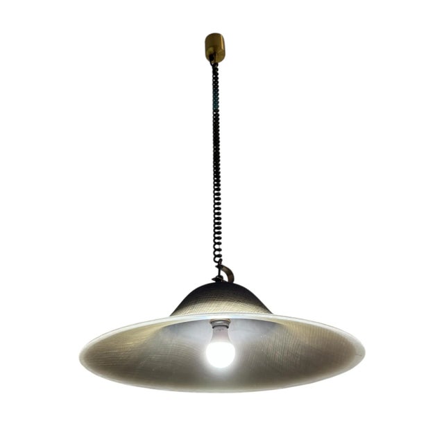 1970s Brutalist Murano Glass UFO Pendant Light from Peill & Putzler, Germany, 1970s For Sale - Image 5 of 11