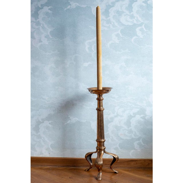 Large Bronze Candleholder, 1950s For Sale - Image 4 of 5