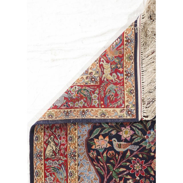 1980s Vintage Hand-Knotted Persian Isfahan Rug 3'6" X 5'7" For Sale - Image 5 of 5
