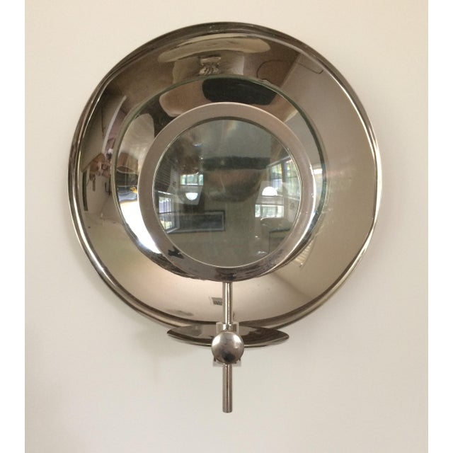 Rare Early 20th Century Parabolic Reflector Candle Holder Wall Sconce