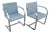 Late 20th Century 2 Ludwig Mies Van Der Rohe Flat Arm Brno Chairs Gordon International For Sale