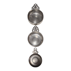 Set of 3 Vintage Pewter Porringers: Stieff & Reed & Barton