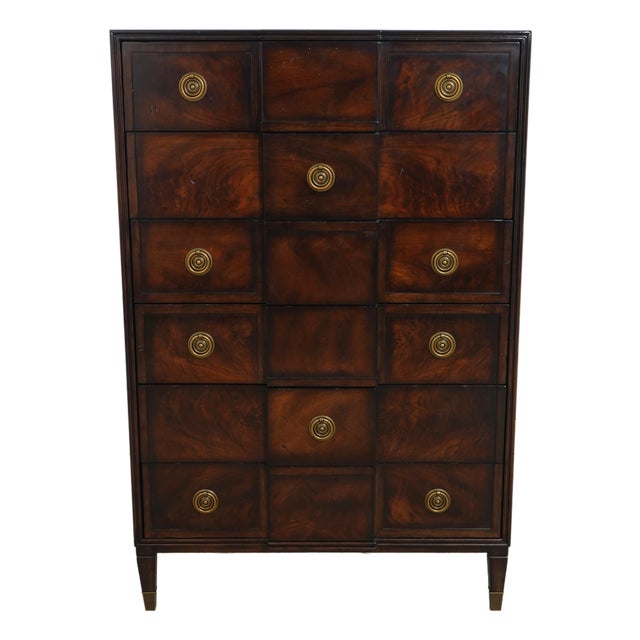 Humphrey Bogart 6 Drawer Mahogany High Chest For Sale