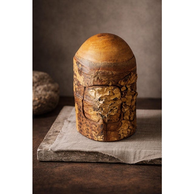 Contemporary Signed Raymond Pelton 1982 Hand Carved Limb Wood Puzzle Box Sculpture For Sale - Image 3 of 12