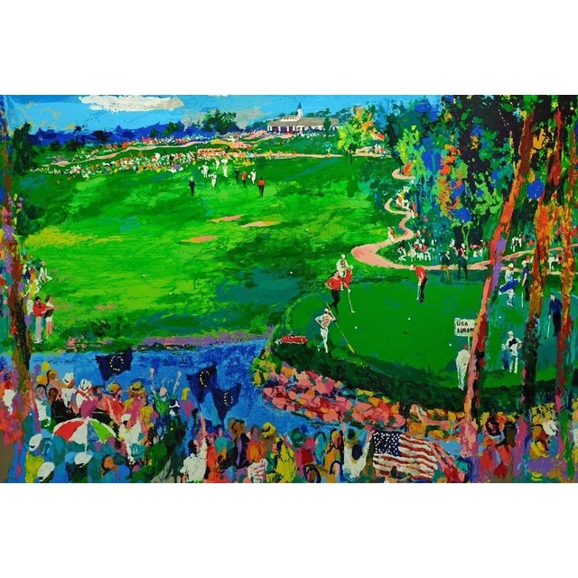 Leroy Neiman LeRoy Neiman Ryder Cup Valhalla Hand Signed Le Serigraph Art Golf Unframed For Sale - Image 4 of 5