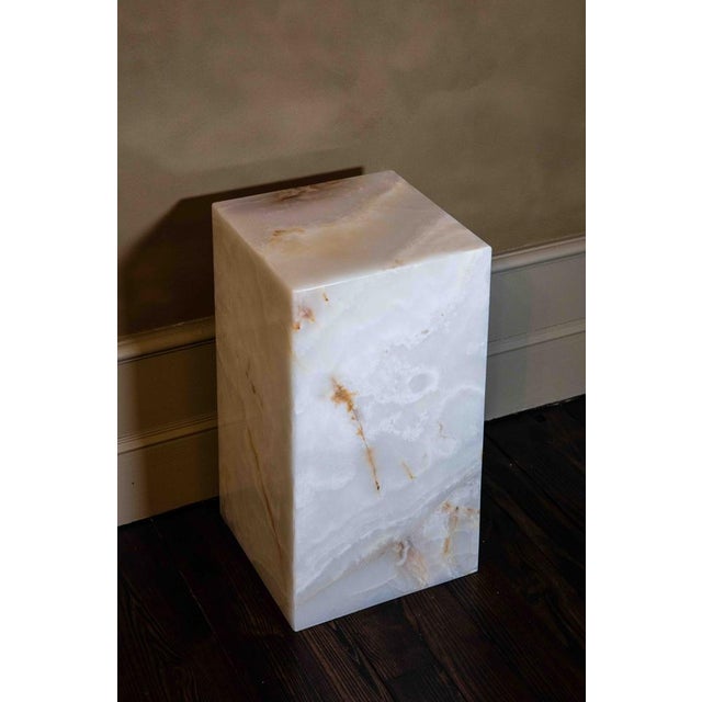 Contemporary Agathos 55 Side Table in White Onyx by Manifeste For Sale - Image 3 of 5