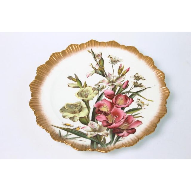 George Jones & Sons Antique George Jones Crescent Hand Painted Fine China Lunch Salad Dessert Plates Set of 6 For Sale - Image 4 of 11