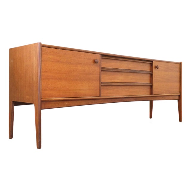 Mid Century Modern Vintage Afromosia Sideboard Credenza by Younger Danish Style For Sale