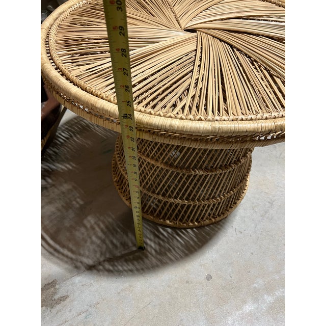 Vintage Wicker Double Seater Sofa and Side Table For Sale - Image 10 of 11