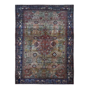 1900s Green Antique Oriental Rug