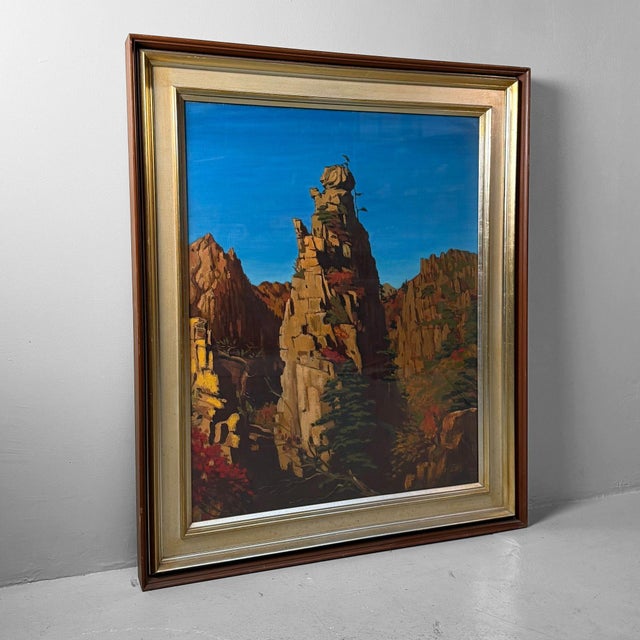 Blue Park Jeon-Yeol, Mount Kumgang, 1961, Oil on Canvas For Sale - Image 8 of 18