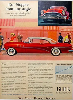 1954 Buick Matted Advertisement