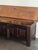 Solid oak in a dark stain, early antique English coffer meant for storing blankets. Has its original key with fringe...
