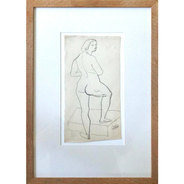 André Derain (1880-1954) nude female pencil drawing, circa 1935 Stamped with Atelier Oval “Andre Derain” Stamped on verso...