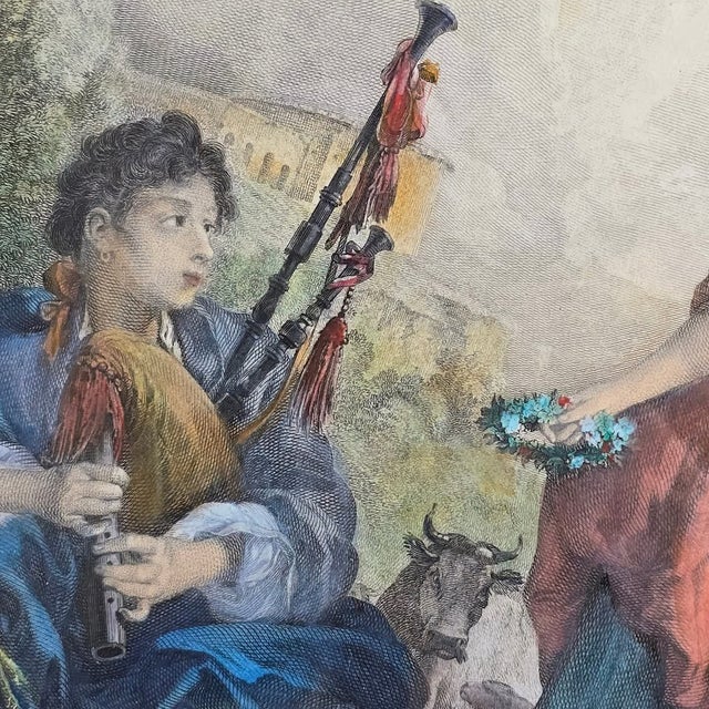 After Francois Boucher, The Shepherd Rewarded, Obedience Rewarded, 1800s, Engravings, Set of 2 For Sale - Image 18 of 18