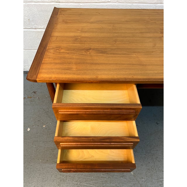 Mid-Century Danish Teak Desk by Arne Vodder for h.p Hansen For Sale - Image 14 of 17