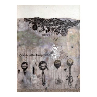 Anton Solomoukha, Alligator, Celluloid, Rattles, Trumpet, Painting For Sale