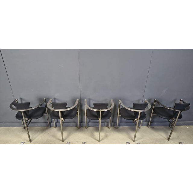 Postmodern Dining Chairs from Belgochrom, 1980s, Set of 10 For Sale - Image 4 of 11