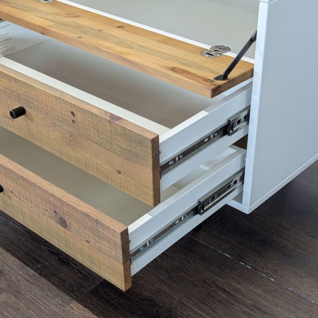 West Elm Reclaimed Wood Media Console For Sale - Image 10 of 10