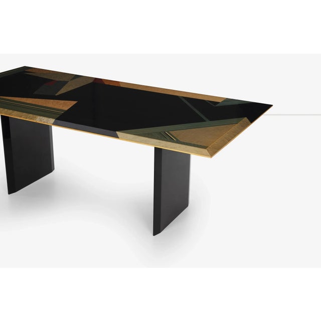 Wood Giovanni Offredi for Saporiti Dining Table in Birdseye Maple For Sale - Image 7 of 9