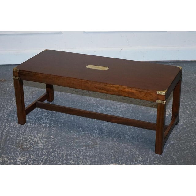 Lovely restored harrods reh kennedy military campaign coffee table. A lovely and well made coffee table from r.e.h...