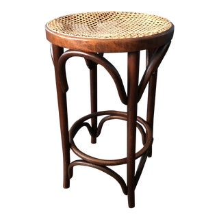 Bentwood Caned Counter Stool For Sale