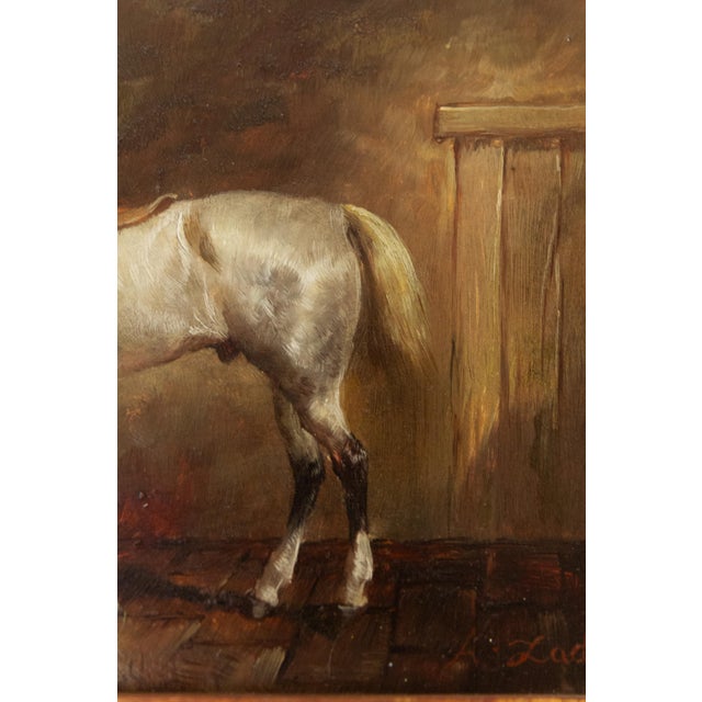 A. Ladd, White Horse, 20th Century, Oil on Board, Framed For Sale - Image 9 of 17