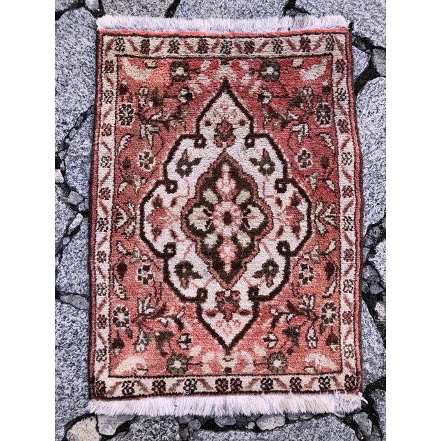Small Middle Eastern Rug, 1980s For Sale - Image 4 of 4