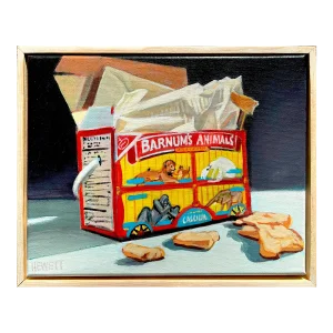 Barnum's Animal Crackers III, Original Painting, Framed