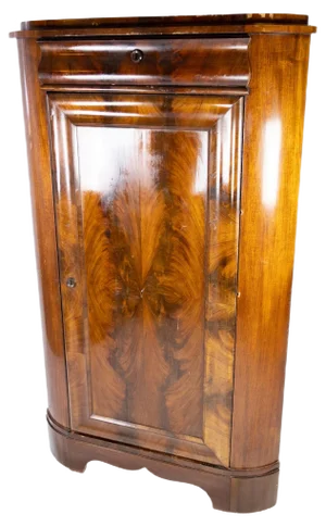 Large Antique Corner Cabinet in Mahogany, 1840s