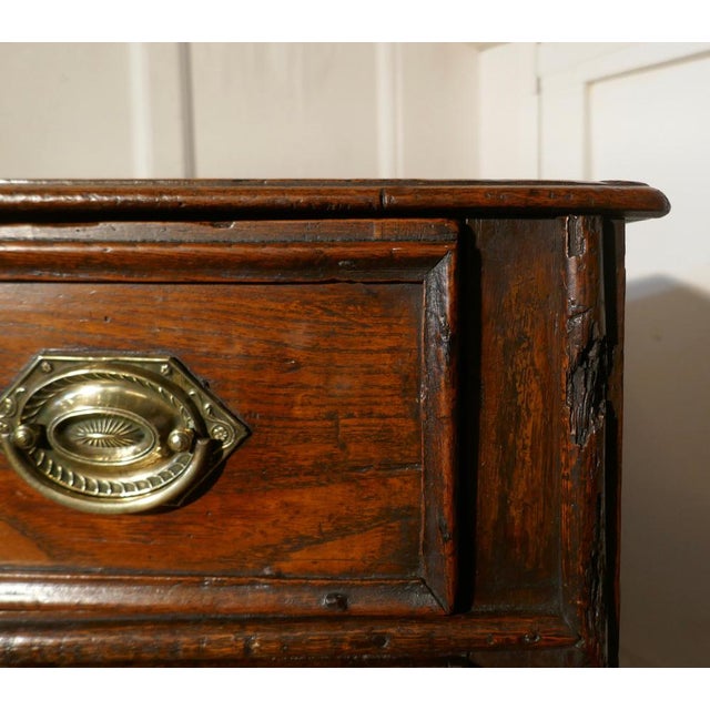 Mid 18th Century Small 18th Century Elm Country Chest of Drawers, 1750s For Sale - Image 5 of 10