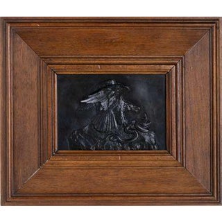 French Artist, Bas-Relief of Eagle Fighting a Snake, Bronze For Sale