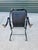 Vintage Italian Curule Savonarola Armchair in Black Leather Brass & Iron For Sale - Image 17 of 17