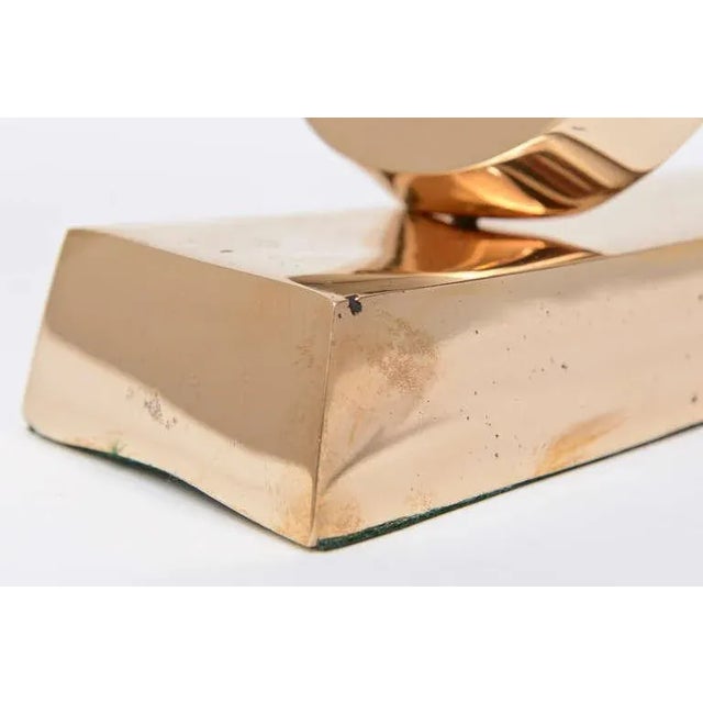 Vintage French Cast Polished Bronze Jean Arp Style Table Sculpture, For Sale - Image 10 of 11