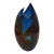Peter VanderLaan Cobalt Blue Sculptural Studio Art Glass Vase For Sale