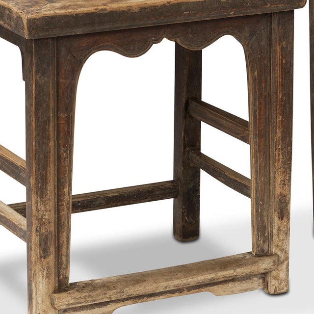 Set of Elm Shanxi Side Chairs For Sale - Image 4 of 6