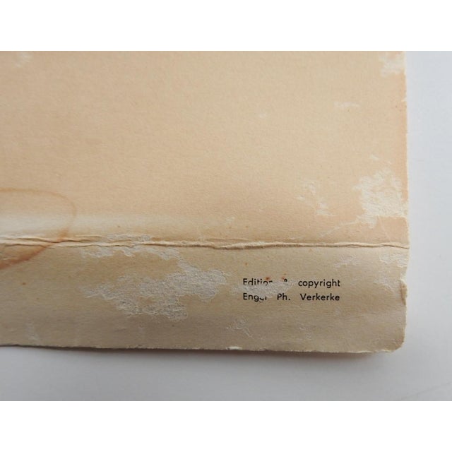 Mid 20th Century Mid 20th Century David Kwok Black Cat Lithograph For Sale - Image 5 of 5