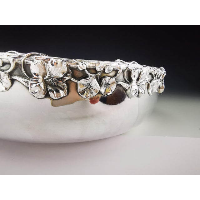 Art Nouveau Silver Bowl in Silver, 1920s For Sale - Image 9 of 11