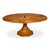 Transitional Round Dining Table, Medium - Light Brown Oak With Faceted Pedestal Base For Sale - Image 4 of 11