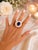 Italian 18k Gold Lapis, Coral, Ruby & Diamond Cocktail Ring, 1970s, Size 7 For Sale - Image 18 of 18