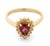 Late 20th Century Rubellite and Diamond 14k Yellow Gold Cocktail Ring For Sale - Image 5 of 9