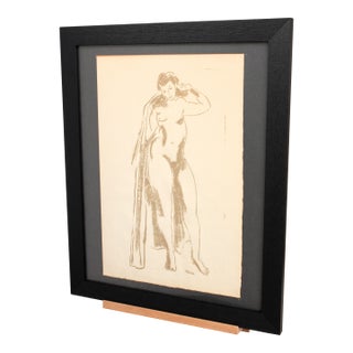 "Isaac Lane Muse" Nude With Robe Numbered Sterigraph For Sale