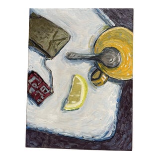 "Tea Time" Contemporary Modern Still Life Painting For Sale