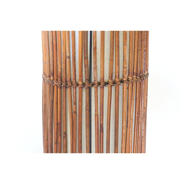 Mid-Century Rattan Floor Lamp in the style of Louis Sognot, 1960s For Sale - Image 12 of 14