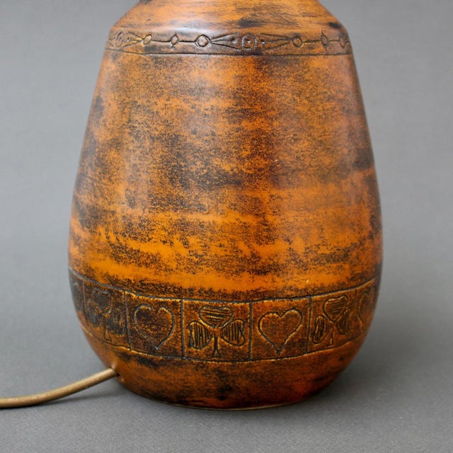 Vintage Ceramic Table Lamp by Jacques Blin, 1970s For Sale - Image 11 of 18