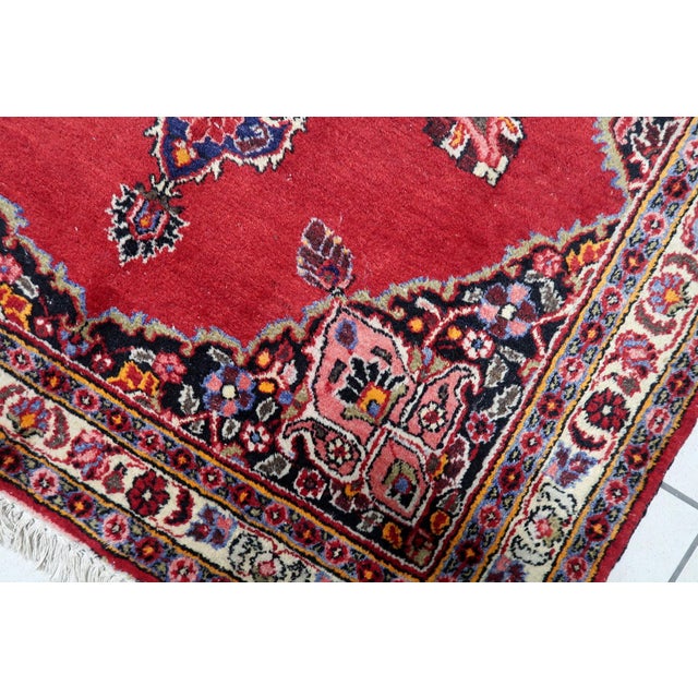 1920s 1920s, Antique Persian Kazvin Handmade Rug 4.4' X 5.9' For Sale - Image 5 of 14