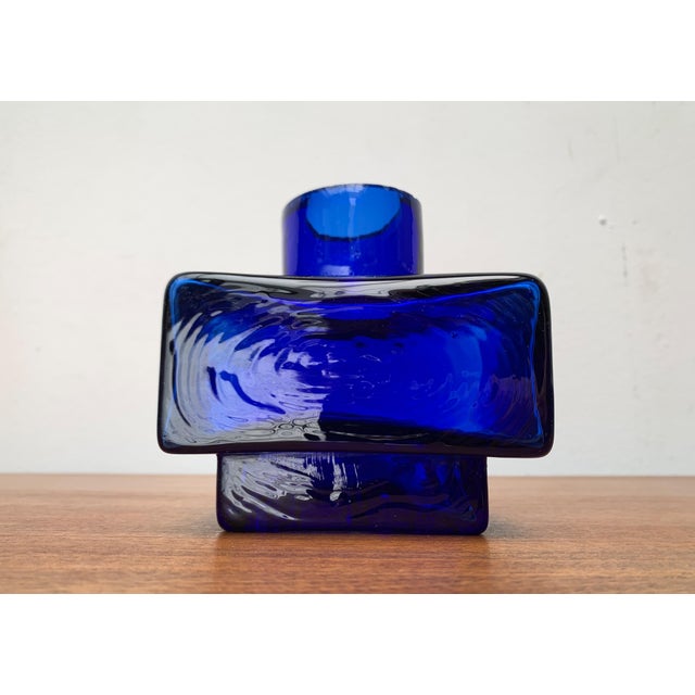 Glass Mid-Century Scandinavian Block Glass Vase, 1960s For Sale - Image 7 of 18