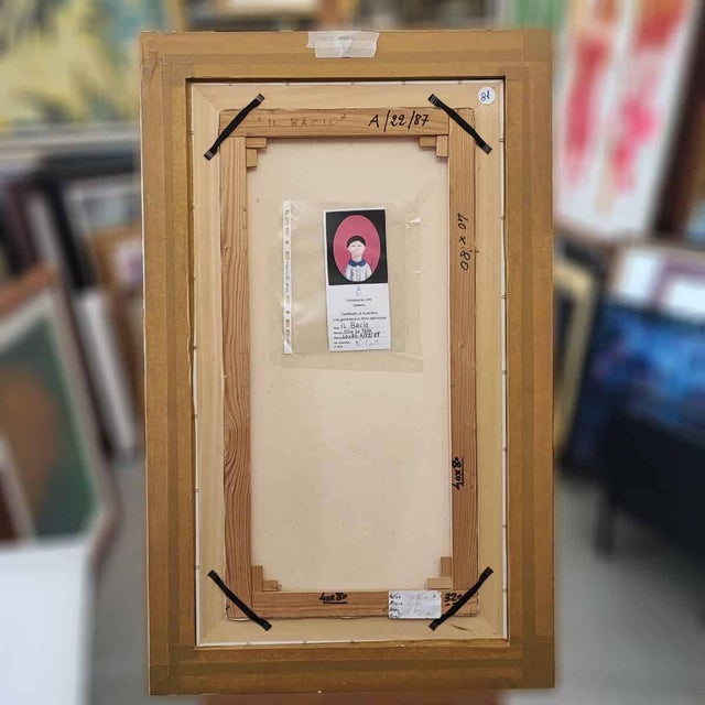 Textile Nicola Vietti, Untitled, Oil on Canvas, Framed For Sale - Image 7 of 11